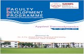 Faculty Development Programme · An extensive coverage will be provided in this faculty development program (FDP) on the following aspects: 4? Thermodynamic fundamentals 4Compressors