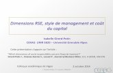 Dimensions RSE, style de management et coût du capital · Dimensions RSE, style de management et coût du capital Isabelle Girerd-Potin CERAG UMR 5820 – Université Grenoble Alpes
