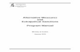 Alternative Measures and Extrajudical Sanctions Program Manual · 1 Preface This manual describes procedures for alternative measures and extrajudicial sanctions programs supported