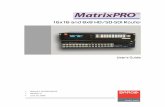 MatrixPRO 16x 8x HD SD SDI Router - CPL · 2018-10-04 · Barco provides a guarantee relating to perfect manufacturing as part of the legally stipulated terms of guarantee. On receipt,