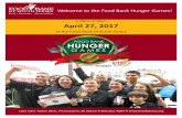 6:30pm 9:00pm April 27, 2017€¦ · Welcome to the Food ank Hunger Games! 6:30pm-9:00pm April 27, 2017 at the Food ank of South Jersey 1501 John Tipton lvd., Pennsauken, NJ 08110