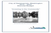 City of Sammamish, Washington 2013 – 2014 …...City Manager, Ben Yazici City of Sammamish 2013-2014 Biennial Budget Commissions