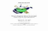 PROGRAM - West Virginia Mine Drainage Task Force · 1/14/2016  · environmental impacts. This research program focused on the determination of leaching potentials of 55 coal mine