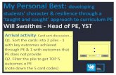 My Personal Best: developing - Physical Education€¦ · My Personal Best: developing students’ character & resilience through a ‘taught and caught’ approach to curriculum