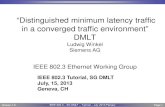 “Distinguished minimum latency traffic in a converged ... · Traffic types in converged networks • Business transactions/Internet Access • Physical Security, Plant Maintenance