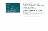 Guidelines for the Operation of Self-Help Centers in ... · special relationship with any particular attorney or legal services organization that might ... Self-help center staff