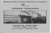 ASHASADAN - barnpajorden.org sadan Reports... · sensitization workshop on POCSO Act was held by Ms. Preeti Patkar, Founder Trustee of Prerana at Asha Sadan on 30/3/15. The President,