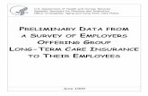 Preliminary Data from a Survey of Employers Offering Group ... · based services, informal caregiving, the integration of acute and long-term care, Medicare post-acute services and