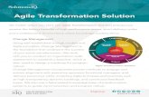 Agile Transformation Solution · Agile Transformation Solution Agile Transformation Solution Change Management Using well-established change models and Agile principles, Change Management