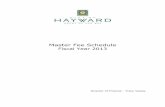 Master Fee Schedule - Hayward · 2016-01-30 · Introduction. The Master Fee Schedule Resolution reports fees for services that are provided to our citizens. Fees that do not recover