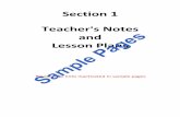 Section 1 Teacher's Notes Lesson Plans and Pages Sample · 2020-06-19 · What's In It? Section 1 [This Section]- Teacher's Notes and Lesson Plans Section 2 - The Monologues Section