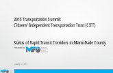 2015 Transportation Summit Citizens' Independent Transportation … · curbside, bus stations, branding and more frequent service along NW 27 th Avenue • BRT improvement identified