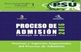 Normas y Aspectos Importantes del Proceso de Admisión · etapas del Proceso de Admisión 2015 a las Universidades adscritas al Consejo de Rectores de las Universidades Chilenas (CRUCH).