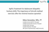 ApiFix Treatment For Adolescent Idiopathic SCOL (AIS): The€¦ · ApiFix Treatment For Adolescent Idiopathic Scoliosis (AIS): The importance of Schroth method exercises after the