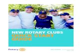 NEW ROTARY CLUBS QUICK START GUIDE...Club Finder or the Rotary Club Locator mobile app. In general, look at these indicators: • Communities with recognized needs • Population size