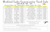 Saturday & Sunday July 8th & 9th - Medical Lake, Washington...Saturday & Sunday July 8th & 9th COMMUNITY YARD SALE: DONATIONS In the event that you do not sell all of your household
