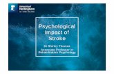 Psychological Impact of Stroke - University of Exetermedicine.exeter.ac.uk/media/universityofexeter/medicalschool/cpdev… · Overview Day 1: Outline Stroke Association survey of
