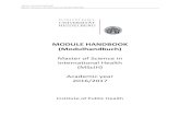 MODULE HANDBOOK (Modulhandbuch) - …...MODULE HANDBOOK Master Programme (M.Sc.) International Health 1 Praeambel Qualification Profile Heidelberg Graduates In the tradition of its