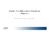 Agile Certification Options Primer€¦ · Agile Core Values Individuals and interactions over processes and tools Working software over comprehensive documentation Customer collaborationover