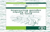 Improving gender equity in access to land · Cop A0664E.qxd 4-09-2006 12:37 Pagina 1. FAO LAND TENURE NOTES 2 Improving gender ... knowledge of their rights to land is an important