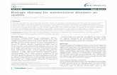 REVIEW Open Access Biologic therapy for autoimmune ...Biologic therapy for autoimmune diseases: an update Ziv Rosman1, Yehuda Shoenfeld2,3 and Gisele Zandman-Goddard1,3* Abstract Biologic