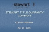 STEWART TITLE GUARANTY COMPANY · You drive out to do a lot inspection before recording the mortgage. All you can see is native vegetation, at least, that is all you can see from