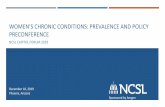 Women’s chronic conditions: Prevalence and Policy preconference · 2019-12-18 · 7,383 state legislators ... Georgia House Bill 186 (Enacted 2019) ... Common Arthritis Misconceptions.