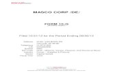 MASCO CORP /DE/d1lge852tjjqow.cloudfront.net/CIK-0000062996/174a020e-8348-4d0… · Table of Contents MASCO CORPORATION INDEX Page No. PART I. FINANCIAL INFORMATION Item 1. Financial