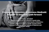 Prematurity Prevention & Louisiana Medicaid: ... Prematurity Prevention & Louisiana Medicaid: Progress