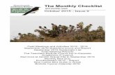 The Monthly Checklist - BirdLife Cyprus · 14 BirdLife Cyprus 2016 Calendar 15 Monthly Bird Quiz Stavros Christodoulides 16 Twentieth BirdLife Cyprus Karpasia Trip Jane Stylianou