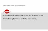 Veiledernettverket Innlandet 10. februar 2016 ...s15607.pcdn.co/wp-content/uploads/2016/02/10...NAV... · NAV, 15.02.2016 Side 3 NAVs oppdrag Flere i arbeid og aktivitet, færre på