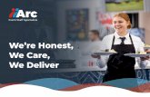 We’re Honest, We Care, We Deliver - Arc Recruitment · We’re Honest, We Care, We Deliver. Arc’s story Arc Recruitment started as a two-man band set up in the heart of Liverpool