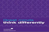 Great minds think differently - Thought · PDF file Great minds think differently Think about it. If we all thought the same there’d be no new ideas, and no market leaders. At Thought