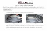 CHEVROLET AVALANCHE – PART NO. 09271 INSTALLATION … · 2016-02-23 · 09271 Rev: 0 CHEVROLET AVALANCHE – PART NO. 09271 INSTALLATION INSTRUCTIONS Congratulations on your purchase