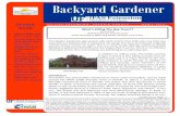 Backyard Gardener - Volusia County, Florida · Extension Service, University of Florida, IFAS, Florida A&M University Cooperative Extension Program, and Boards of County Backyard