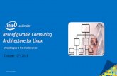 Reconfigurable Computing Architecture for Linux · 2017-12-14 · Intel Corporation 5 Heterogeneous System Architecture Review CPU 0 CPU 1 CPU n-1 External Memory Reconfigurable Computing