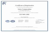 Certificate of Registration Intro Corporationintrocorp.co/library/IntroCorp_ISO9001-2008_Certificate.pdf · Certificate of Registration This certifies that the Quality Management