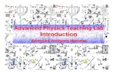 Advanced Physics Teaching Lab Introductionnsl/Lectures/Laboratory/!_INTRODUCTION.pdf · Francis A Jenkins, Harvey E White, Fundamentals of Optics, McGraw-Hill (2001) Max Born, Atomic