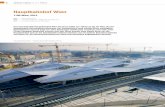 Hauptbahnhof Wien - 123PIA · deren Vernetzung mit den angrenzenden Bauplätzen gelegt. Die Flächen des rund 18.000 m 2 großen Vorplatzes Nord, des rund 10.000 m großen Vorplatzes