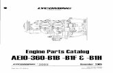 AEIO-360-BB -B1F & -B1H · 2017-03-14 · LYCCMOMING AEIO-360-B1B, -B1F AND -B1H PARTS CATALOG A Textron Company WIDE CYLINDER FLANGE CRANKCASE MODEL ENGINES This illustrated parts