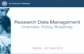 Research Data Management€¦ · (Edinburgh Compute & Data Facility) • General research file storage –Highly scalable file storage services from desktops, laptops, and mobile