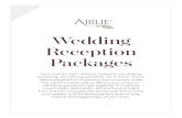 Wedding Reception Packages - Airlie, Warrenton VA 2019-03-18¢  WEDDING RECEPTION PACKAGES ++Prices are