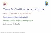 Tema 6: Cinética de la partículatesla.us.es/wiki/images/8/8b/GIC_Tema_06_1718.pdf · Tema 6: Cinética de la partícula FISICA I, 1º Grado en Ingeniería Civil Departamento Física