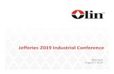 Jefferies 2019 Industrial Conference...Jefferies 2019 Industrial Conference New York August 7, 2019 Forward-Looking Statements This presentation includes forward‐looking statements