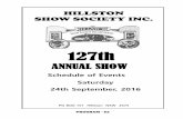 HILLSTON SHOW SOCIETY INC. · 2016-08-18 · M.J. Rose Pavilion $7 per metre frontage (Minimum $15) Hillston Showgrounds / Showground Trustees Camping Fees Power Site $25 per night