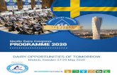Nordic Dairy Congress PROGRAMME 2020 · DAIRY OPPORTUNITIES OF TOMORROW Malmö, Sweden 27-29 May 2020. Nordic Dairy Congress. PROGRAMME 2020. Gold sponsor:• •