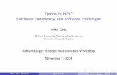 Trends in HPC: hardware complexity and software challengespeople.maths.ox.ac.uk/gilesm/talks/schlumberger.pdf · 2014-11-07 · Top500 supercomputers There are 4 main types of supercomputer