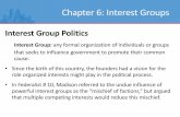 Chapter 6: Interest Groups - pknock.com 6_Interest Groups.pdf · Interest Groups in the Political Process Interest Group Politics Transactional Theory: public policy is bought and