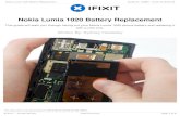 Written By: Sydney Hostelley · The Nokia Lumia 1020 phone battery is internally located. The battery is removable and replaceable, but accessing it requires the user to open the