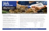 B.S. in Animal Health & Behavior...The B.S. in Animal Health and Behavior from Unity college prepares students for careers at zoos and aquariums, in the veterinary fields, as animal